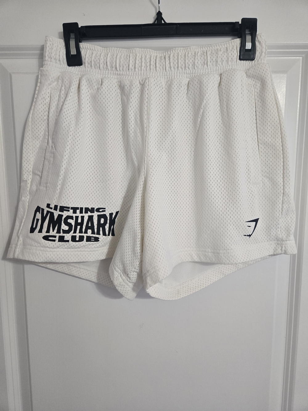 Gymshark Women’s White Mesh Lifting Club Shorts